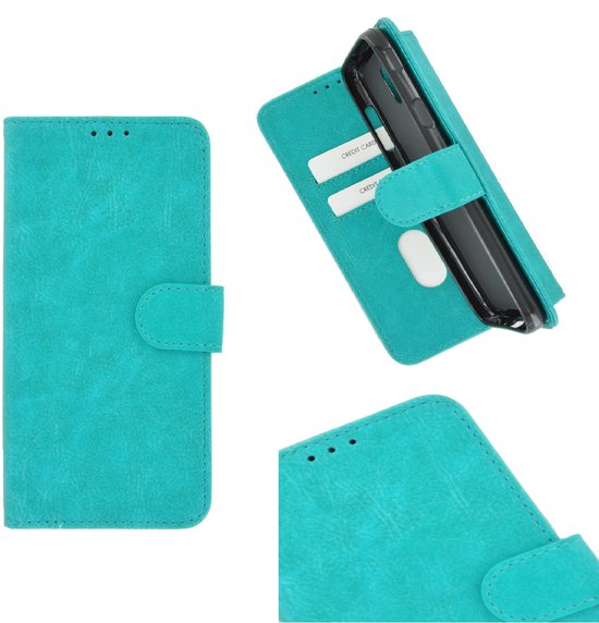 kleinhandel vergaan Philadelphia Sony Xperia M5 smartphone hoesje wallet book style case turquoise | bol.com