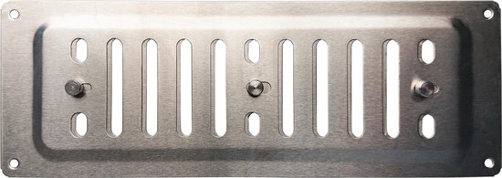 Grille de ventilation réglable IVC Air, grille 22,5 x 7,5 cm, Inox Inox, extra plat