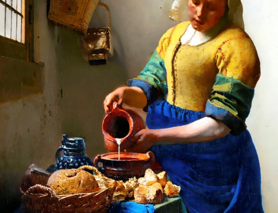 Canvas Het melkmeisje - Johannes Vermeer - 60x80cm | bol