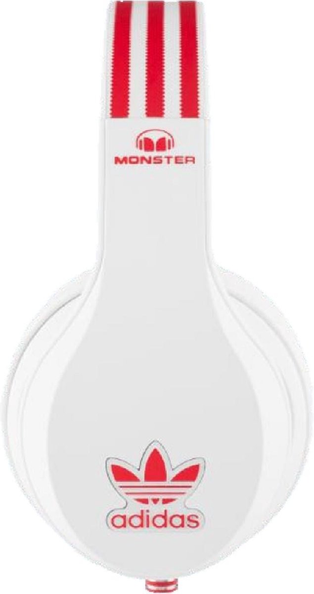 Monster - Adidas Originals Over-ear Headphones - Wit/rood | bol.com