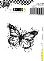 Carabelle cling stamp mini papillon lettres