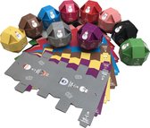 Presentdoosje "Kerstballen doosjes kleurenmix" : 9,5 x 9,5 x 9,5cm (10 stuks)