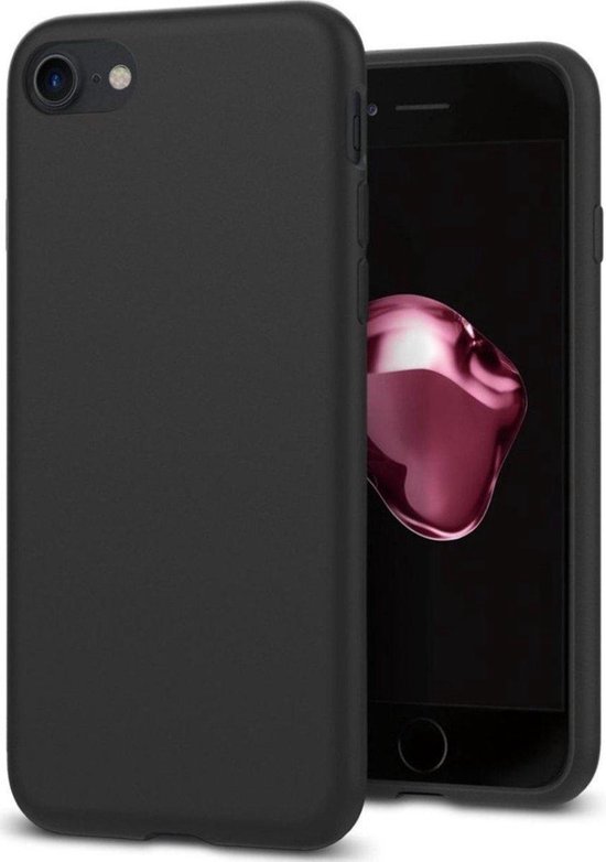 Apple iPhone 6/6s mat zwart siliconen hoesje achterkant / Back Cover TPU – 1,5 mm... | bol.com