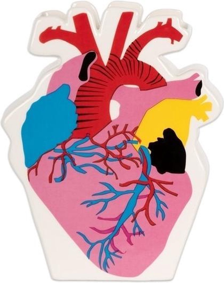 Kitsch Kitchen Vaas Corazon - keramiek multicolor