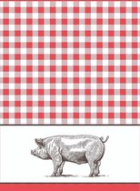 Clarysse Theedoeken Pig Rood 50x70cm 6 stuks