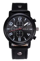 Curren VISER - casual heren horloge - kleur zwart - 45 mm - I-deLuxe verpakking