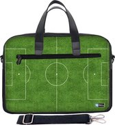 Laptoptas 17,3 inch / schoudertas voetbalveld - Sleevy - laptoptas - schooltas