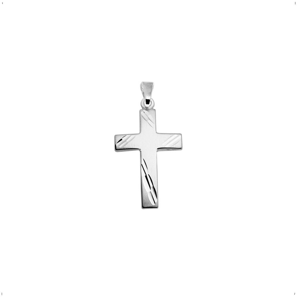 YO&NO - Hanger - Zilver - Kruis - Gediamanteerd - 14mm - 21mm -  Sieraden Vrouw - Heren - Zilver 925