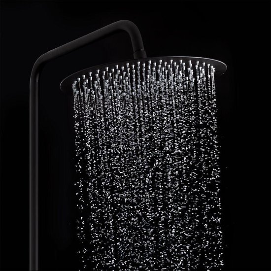 Tiger Twiss Doucheset - Regendouche Ø 30 cm - Handdouche Ø 12 cm - Met thermostaatkraan - 3 standen - Mat zwart