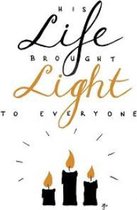 Kaart - A6 - 10x15cm - Met envelop - His life brought light to everyone - Christelijke kaart - Majestic Ally - 12 stuks