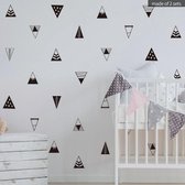 Muurstickers Kinderkamer & Babykamer - Wanddecoratie - Nordic Style - Driehoek - Zwart/Wit2