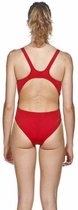 arena Solid Swim Tech High One Piece Swimsuit Dames, red-white Maat DE 38 | US 34