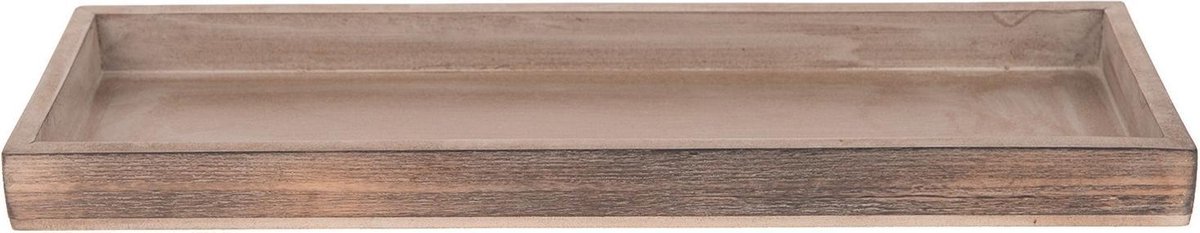 Vroeg Michelangelo Renderen Rechthoekig houten kaarsenplateau/kaarsenbord greywash 42 x 14 cm -... |  bol.com