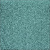 8x stuks turquoise blauw glitter papier vellen 30.5 x 30.5 cmm - Hobby scrapbooking artikelen