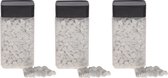 3x Decoratie/hobby stenen wit 600 gram - Home deco woonaccessoires - Knutsel materialen