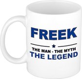 Freek The man, The myth the legend cadeau koffie mok / thee beker 300 ml