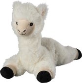 Magnetron warmte knuffel lama/alpaca wit 37 cm - Heatpack/coldpack - Warmteknuffel lavendel geur - Zoogdieren witte knuffels - Dierenknuffels