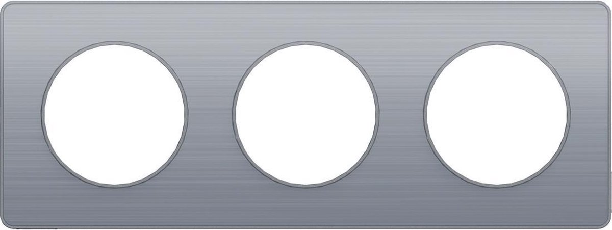 Afdekraam Odace Touch 3V - Aluminium - Schneider Electric - S530806J