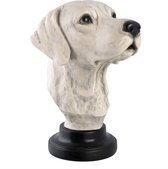 Decoratie buste hond | 21*24*30 cm | Wit | Kunststof | Hond | Clayre & Eef | 6PR2200