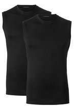 Schiesser Basic Zwart Tanktop Katoen 2-pack - M