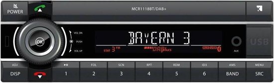 Kienzle MCR1118DAB+ - 1DIN autoradio - DAB+ - FM - Bluetooth - Premium radio  ook voor... | bol.com