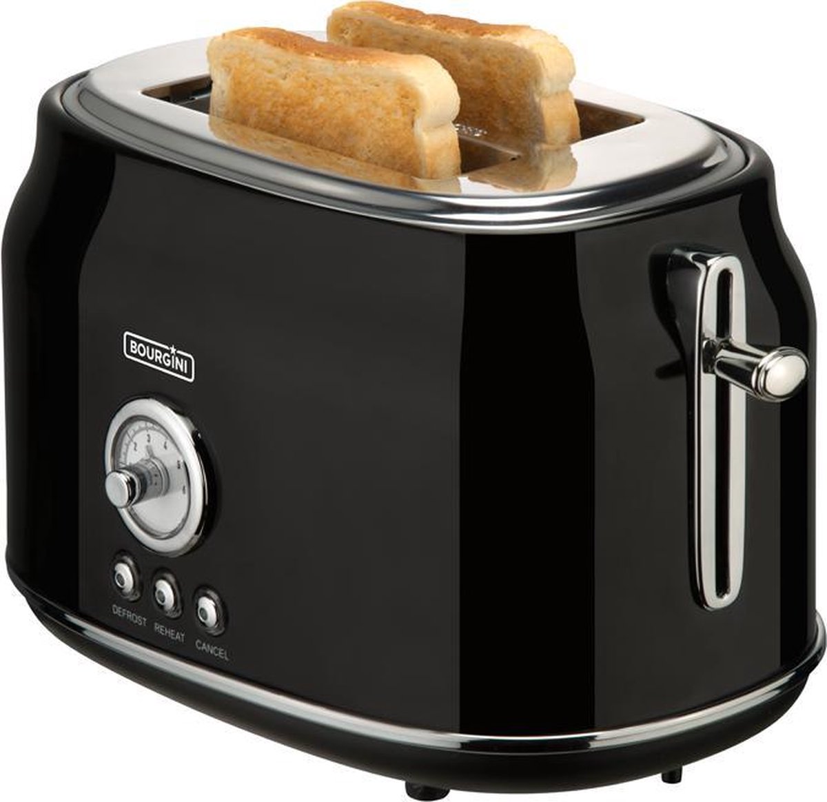 ik ben trots astronaut spoelen Bourgini Retro Toaster - Broodrooster - Zwart | bol.com
