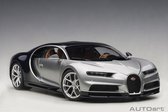 AutoArt 1/18 Bugatti Chiron "Argent Silver/Atlantic"