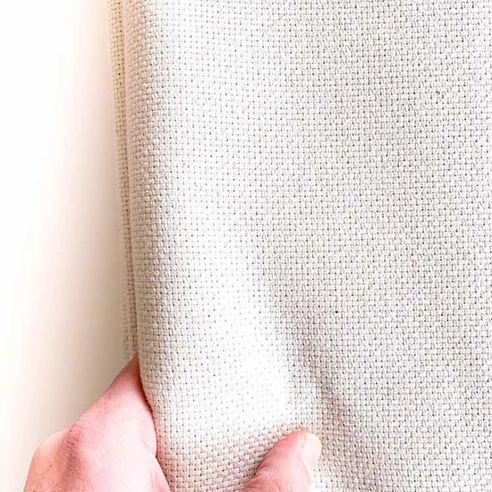 50 x 70 cm Fine Monks Cloth 13 unités avec 5 trous par cm | Tissu d'aiguille à perforer pour aiguilles à perforer fines, y compris le jeu d'aiguilles à perforer 3 tailles (vendu séparément) | Fabriqué en Europe 100% coton punch