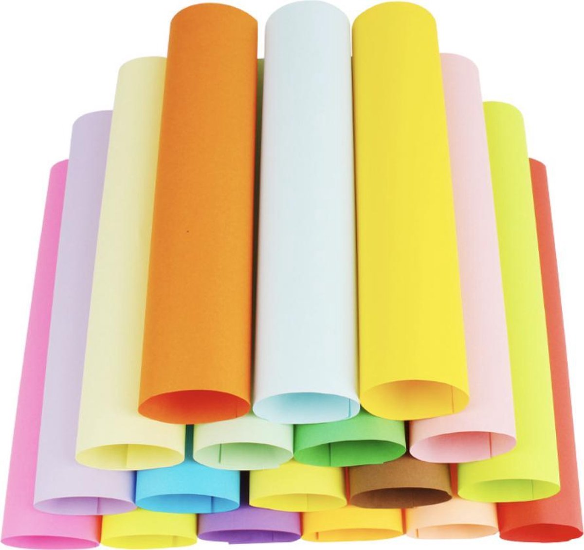 100x Papier carton coloré - Paquet mixte Papier coloré - 10 couleurs - 70 g  - 21 x 30