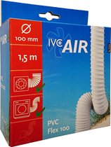 IVC Air flexibele PVC luchtslang | tot 100°C | Ø 100 mm | lengte 1.5 mtr | voor wasdroger en ventilatiebox
