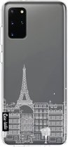 Casetastic Samsung Galaxy S20 Plus 4G/5G Hoesje - Softcover Hoesje met Design - Paris City Houses White Print