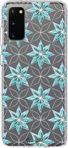 Casetastic Samsung Galaxy S20 4G/5G Hoesje - Softcover Hoesje met Design - Statement Flowers Blue Print