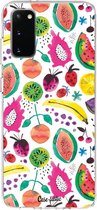 Casetastic Samsung Galaxy S20 4G/5G Hoesje - Softcover Hoesje met Design - Tropical Fruits Print