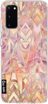 Casetastic Samsung Galaxy S20 4G/5G Hoesje - Softcover Hoesje met Design - Coral and Amethyst Art Print