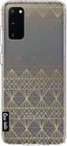 Casetastic Samsung Galaxy S20 4G/5G Hoesje - Softcover Hoesje met Design - Golden Diamonds Print