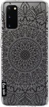 Casetastic Samsung Galaxy S20 4G/5G Hoesje - Softcover Hoesje met Design - Black Mandala Print