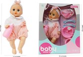 Schattige baby pop - Baby met verschillende baby geluiden + accessoires - 39CM