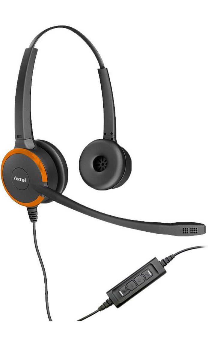 Axtel Prime HD duo USB koptelefoon voor PC/Laptop + GRATIS hygiënische set van oor- en mondschuimpjes - Home Office Headset