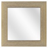 Spiegel met Brede Houten Lijst - Vergrijsd - 20x20 cm
