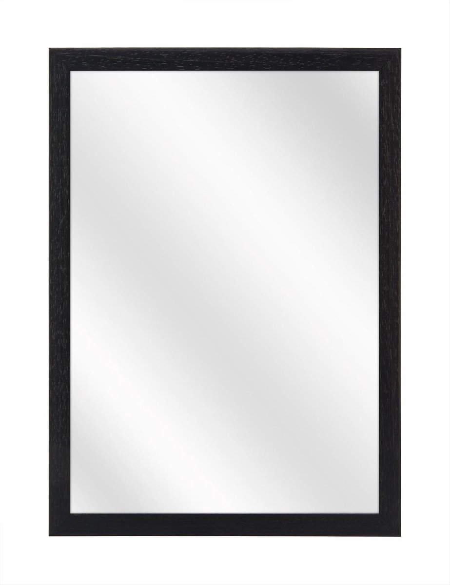 Spiegel met Vlakke Houten Lijst - Zwart - 30x40 cm | bol.com