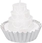 Arti Casa Decoratie-kaars Feesttaart 4,5 X 6,2 Cm Wax Wit