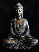 Rulai Gautama Boeddha beeld - Japanse boeddha  18x22x11cmCM Materiaal:  Resin & bronzen Electroplating bronze on the outside of the resin