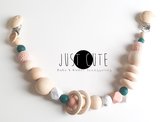 Wagenspanner - Just Cute - groen - peach - meisje - kraamcadeau - July