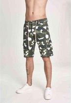 Urban Classics Cargo Korte broek -Taille, 32 inch- Geometric Camo Stretch Twill Cargo Groen/Wit