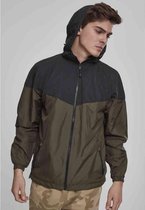 Urban Classics Windrunner jacket -S- 2-Tone Tech Zwart/Groen