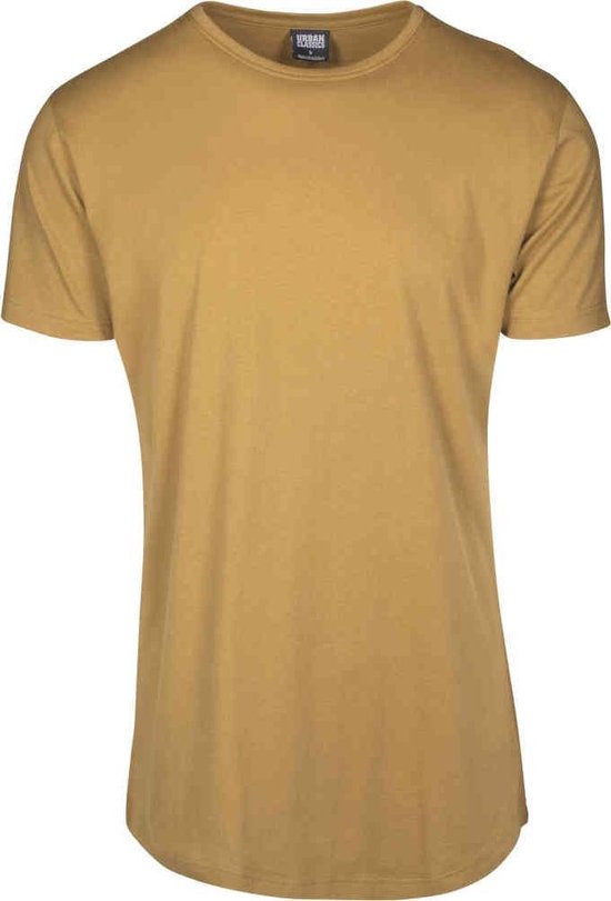 Urban Classics - Shaped Long Heren T-shirt - 3XL - Bruin