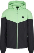 Urban Classics Windbreaker jacket -S- 2-Tone Padded Zwart/Groen