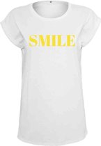 Urban Classics Dames Tshirt -S- Smile Wit