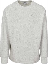 Urban Classics Crewneck sweater/trui -L- Cut On Sleeve Naps Interlock Grijs