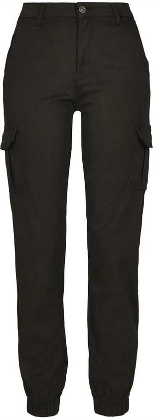 Urban Classics - High Waist Cargobroek - Taille, 31 inch - Zwart